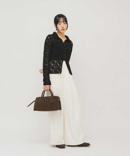 KBF（ケイビーエフ）の「ワイドデザインボストンBAG（ボストンバッグ・レディース・ブラック/ダークブラウン・ONE）」の12枚目の写真