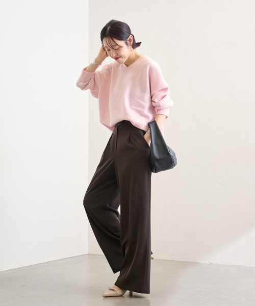 LE TALON（ルタロン）の「5cmポインテッドナローリボンパンプス（パンプス・レディース・ベージュ/ブラック×ブラック/モスグリーン・25cm/24.5cm/24cm/23.5cm/23cm/22.5cm/22cm）」の12枚目の写真