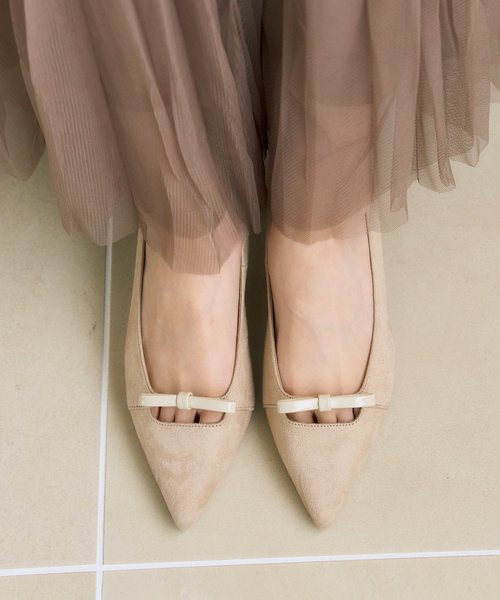 LE TALON（ルタロン）の「5cmポインテッドナローリボンパンプス（パンプス・レディース・ベージュ/ブラック×ブラック/モスグリーン・25cm/24.5cm/24cm/23.5cm/23cm/22.5cm/22cm）」の16枚目の写真