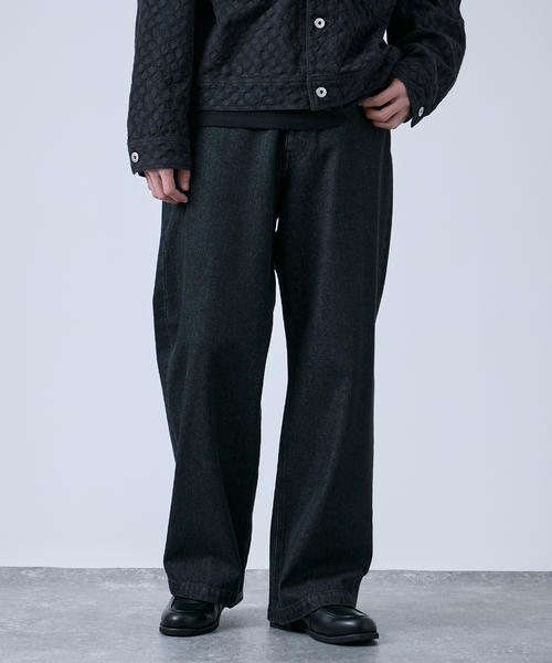 B.C STOCK（ベーセーストック）の「[B.A.C.D] NEWベーシック 13oz ワイドストレートデニムパンツ（その他パンツ・メンズ・ブラック系その他/ネイビー/クリアブルー・SMALL/MEDIUM/LARGE）」の5枚目の写真