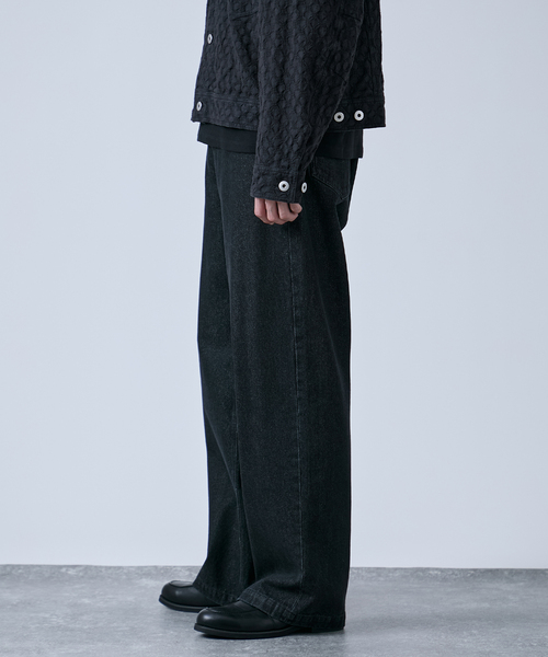 B.C STOCK（ベーセーストック）の「[B.A.C.D] NEWベーシック 13oz ワイドストレートデニムパンツ（その他パンツ・メンズ・ブラック系その他/ネイビー/クリアブルー・SMALL/MEDIUM/LARGE）」の6枚目の写真