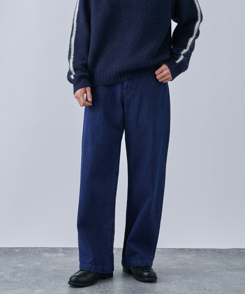 B.C STOCK（ベーセーストック）の「[B.A.C.D] NEWベーシック 13oz ワイドストレートデニムパンツ（その他パンツ・メンズ・ブラック系その他/ネイビー/クリアブルー・SMALL/MEDIUM/LARGE）」の9枚目の写真