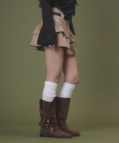 dispark(ディスパーク)の「DISPARK/【26年春夏新作】スターベルト付きティアードスカパン(スカート・レディース・ベージュ/ブラック・SMALL/MEDIUM)」の17枚目の写真