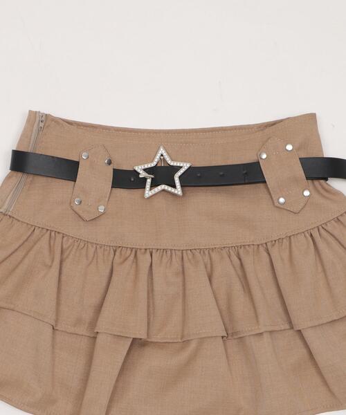 dispark(ディスパーク)の「DISPARK/【26年春夏新作】スターベルト付きティアードスカパン(スカート・レディース・ベージュ/ブラック・SMALL/MEDIUM)」の11枚目の写真