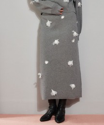 mysty woman | 3Dフラワーニットスカート 636957(スカート)