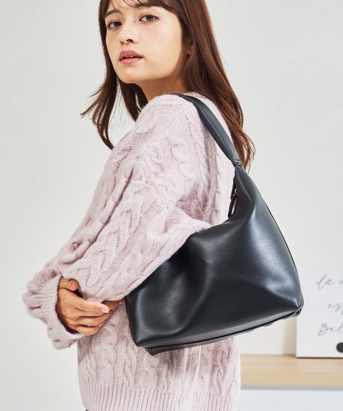 MISCH MASCH(ミッシュマッシュ)の「一部店舗限定 ワンハンドルスクエアバッグ(ショルダーバッグ・レディース・キャメル/ブラック・フリ-)」の11枚目の写真