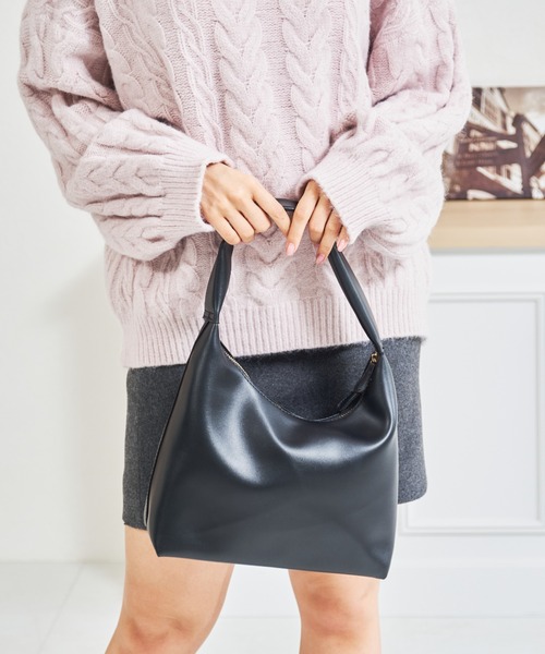 MISCH MASCH(ミッシュマッシュ)の「一部店舗限定 ワンハンドルスクエアバッグ(ショルダーバッグ・レディース・キャメル/ブラック・フリ-)」の18枚目の写真