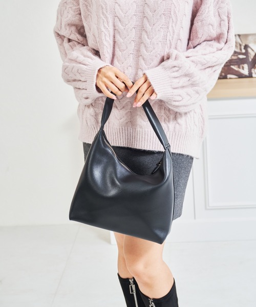 MISCH MASCH(ミッシュマッシュ)の「一部店舗限定 ワンハンドルスクエアバッグ(ショルダーバッグ・レディース・キャメル/ブラック・フリ-)」の19枚目の写真