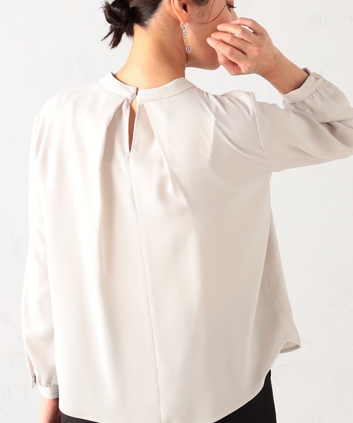 GALLORIA（ギャローリア）の「【お手入れ楽々・洗濯機で洗える】ラッフルブラウス（シャツ/ブラウス・レディース・ホワイト/ホワイト系その他/ライトブルー/ライトベージュ・L/LL/M/S）」の16枚目の写真