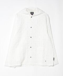 シアサッカーチェックフードジャケット