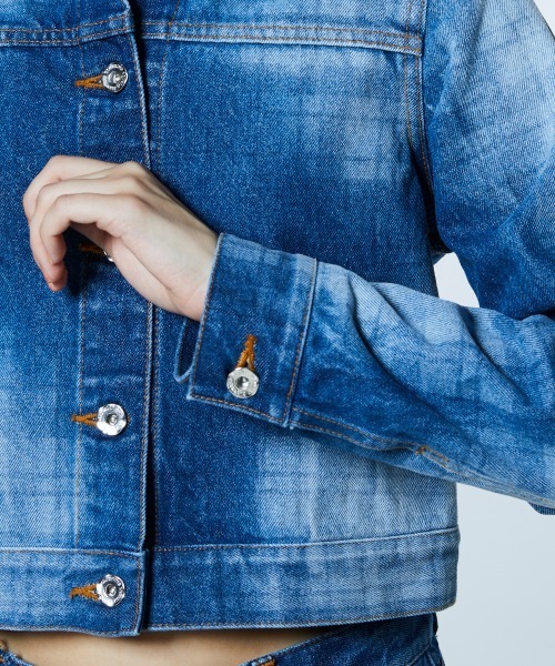 DOUBLE STANDARD CLOTHING(ダブルスタンダードクロージング)の「12.5oz ユーズドチェック デニムジャケット(デニムジャケット・レディース・インディゴブルー・38/36)」の9枚目の写真