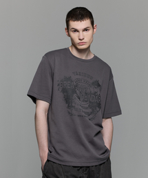 HEDER HELEN（ヘダーヘレン）の「VARIOUS K/GREY HALF-T（Tシャツ/カットソー）」