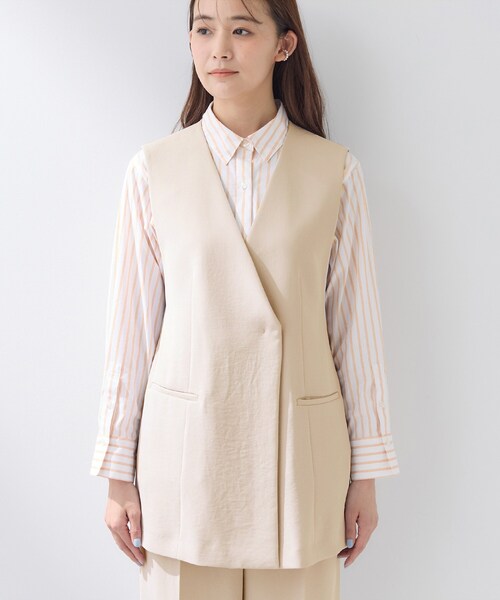 INDIVI（インディヴィ）の「【洗える／多機能／SETUP可】着る日傘ジレジャケット（ベスト・レディース・ベージュ/ブラック/ネイビー/サックスブルー・40/38/36/15 /13/05/19/03）」の18枚目の写真