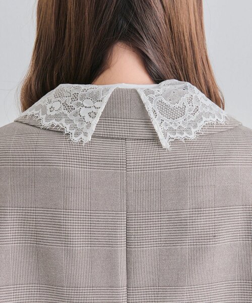 OLIVE des OLIVE（オリーブデオリーブ）の「【セットアップ対応/レース取り外し可】レース衿ゆるたぽテーラードジャケット（テーラードジャケット・レディース・ブラウン/ネイビー/グレー・FREE）」の17枚目の写真