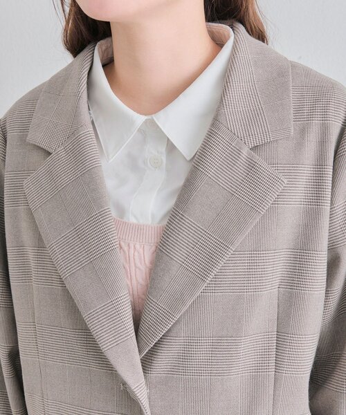 OLIVE des OLIVE（オリーブデオリーブ）の「【セットアップ対応/レース取り外し可】レース衿ゆるたぽテーラードジャケット（テーラードジャケット・レディース・ブラウン/ネイビー/グレー・FREE）」の19枚目の写真