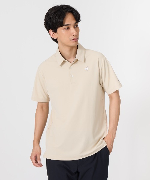 le coq sportif(ルコックスポルティフ)の「ヘランカサンスクリーンカノポロシャツ(遮熱)(ポロシャツ・メンズ・ホワイト/ネイビー/ベージュ・S/XL/L/M/XXL)」の2枚目の写真