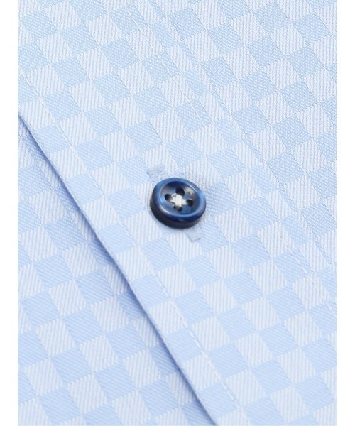 m.f.editorial（エムエフエディトリアル）の「【綿混 ノンアイロン】m.f.エディトリアル メンズ  ボタンダウン ビジネスドレス長袖シャツ（シャツ/ブラウス・メンズ・サックスブルー・首回り39cm-裄丈84cm/首回り41cm-裄丈86cm/首回り45cm-裄丈86cm/首回り37cm-裄丈80cm/首回り41cm-裄丈82cm/首回り43cm-裄丈82cm/首回り43cm-裄丈86cm/首回り39cm-裄丈80cm）」の5枚目の写真