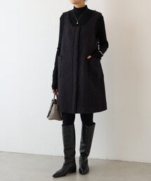 LIVETART | 《LIVETART》ツイードミニジャンスカ(ワンピース)