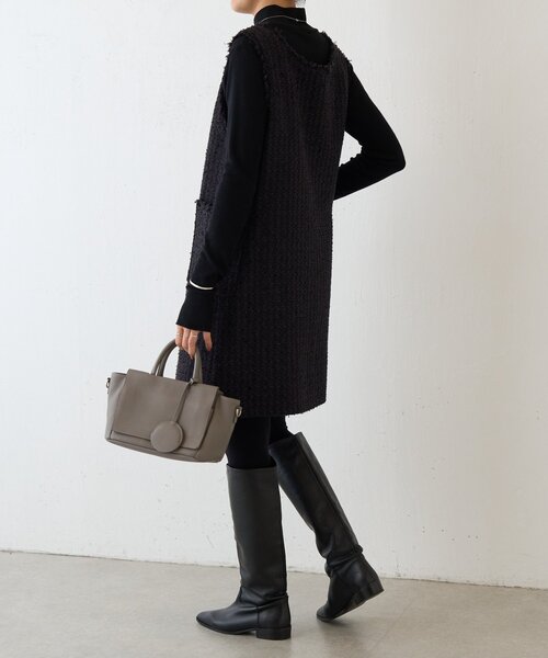 LIVETART（リヴェタート）の「《LIVETART》ツイードミニジャンスカ（ワンピース・レディース・ブラック・FREE）」の3枚目の写真