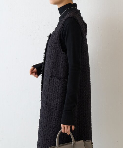 LIVETART（リヴェタート）の「《LIVETART》ツイードミニジャンスカ（ワンピース・レディース・ブラック・FREE）」の6枚目の写真