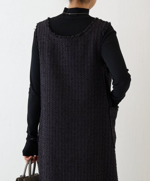 LIVETART（リヴェタート）の「《LIVETART》ツイードミニジャンスカ（ワンピース・レディース・ブラック・FREE）」の7枚目の写真