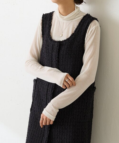 LIVETART（リヴェタート）の「《LIVETART》ツイードミニジャンスカ（ワンピース・レディース・ブラック・FREE）」の8枚目の写真