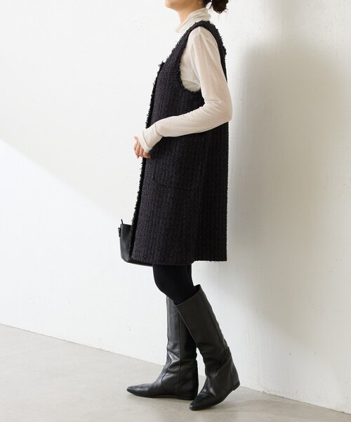 LIVETART（リヴェタート）の「《LIVETART》ツイードミニジャンスカ（ワンピース・レディース・ブラック・FREE）」の13枚目の写真