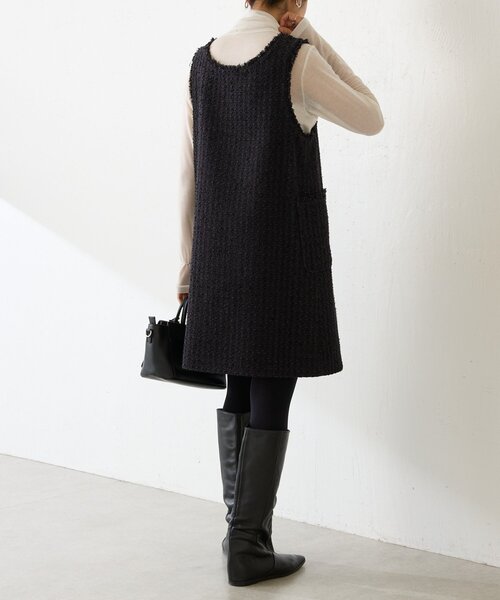 LIVETART（リヴェタート）の「《LIVETART》ツイードミニジャンスカ（ワンピース・レディース・ブラック・FREE）」の14枚目の写真