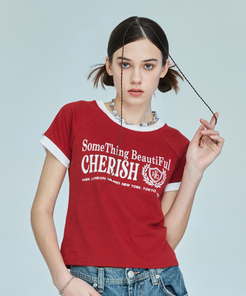 LARTIGENT(ラーティゼン)の「L10 CHERISH TRACK T-SHIRT(RED)(Tシャツ/カットソー・レディース・その他・FREE)」の1枚目の写真