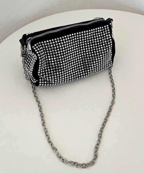 prose verse（プロズヴェール）の「【2way】パールハンドルラインストーンショルダーバッグ（ショルダーバッグ・レディース・ブラック/ブラック系その他・FREE）」の6枚目の写真
