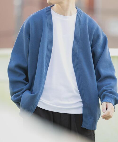 ITEMS URBANRESEARCH（アイテムズ アーバンリサーチ）の「『洗濯可/抗菌/防臭/UVカット』高機能リブニットカーディガン+インナー セット（ニット/セーター・メンズ・ブラック/ベージュ/ブルー/グレー・LARGE/MEDIUM）」の4枚目の写真