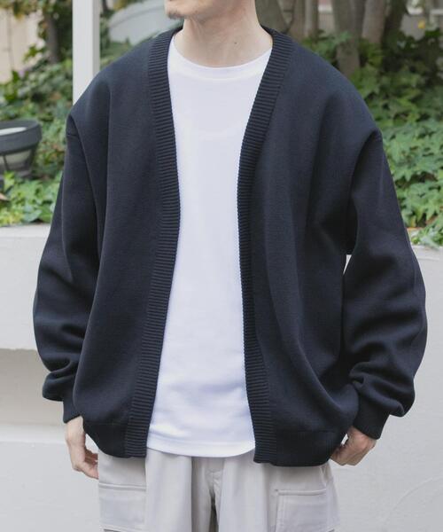 ITEMS URBANRESEARCH（アイテムズ アーバンリサーチ）の「『洗濯可/抗菌/防臭/UVカット』高機能リブニットカーディガン+インナー セット（ニット/セーター・メンズ・ブラック/ベージュ/ブルー/グレー・LARGE/MEDIUM）」の15枚目の写真