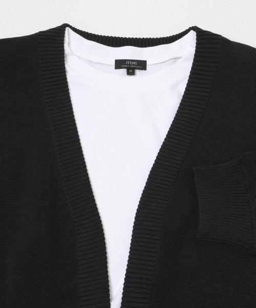ITEMS URBANRESEARCH（アイテムズ アーバンリサーチ）の「『洗濯可/抗菌/防臭/UVカット』高機能リブニットカーディガン+インナー セット（ニット/セーター・メンズ・ブラック/ベージュ/ブルー/グレー・LARGE/MEDIUM）」の20枚目の写真