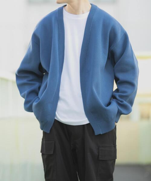 ITEMS URBANRESEARCH（アイテムズ アーバンリサーチ）の「『洗濯可/抗菌/防臭/UVカット』高機能リブニットカーディガン+インナー セット（ニット/セーター・メンズ・ブラック/ベージュ/ブルー/グレー・LARGE/MEDIUM）」の22枚目の写真