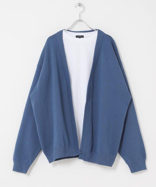 ITEMS URBANRESEARCH(アイテムズ アーバンリサーチ)の「『洗濯可/抗菌/防臭/UVカット』高機能リブニットカーディガン+インナー セット(ニット/セーター・メンズ・ブラック/ベージュ/ブルー/グレー・LARGE/MEDIUM)」の16枚目の写真