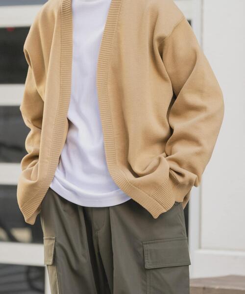 ITEMS URBANRESEARCH（アイテムズ アーバンリサーチ）の「『洗濯可/抗菌/防臭/UVカット』高機能リブニットカーディガン+インナー セット（ニット/セーター・メンズ・ブラック/ベージュ/ブルー/グレー・LARGE/MEDIUM）」の6枚目の写真