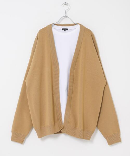 ITEMS URBANRESEARCH（アイテムズ アーバンリサーチ）の「『洗濯可/抗菌/防臭/UVカット』高機能リブニットカーディガン+インナー セット（ニット/セーター・メンズ・ブラック/ベージュ/ブルー/グレー・LARGE/MEDIUM）」の10枚目の写真