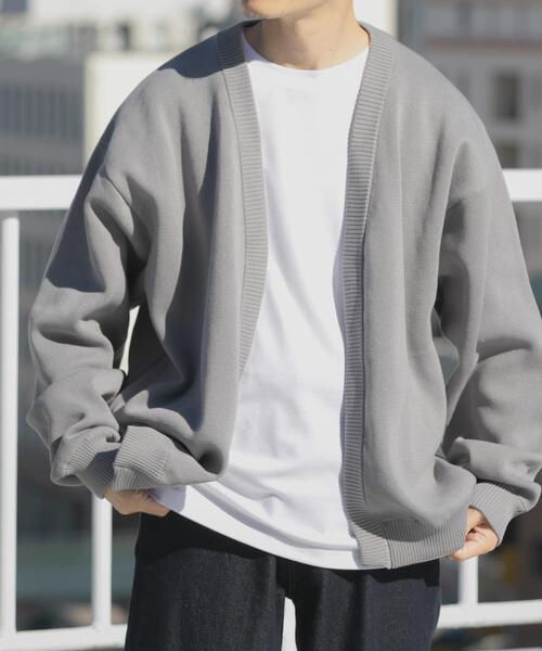 ITEMS URBANRESEARCH（アイテムズ アーバンリサーチ）の「『洗濯可/抗菌/防臭/UVカット』高機能リブニットカーディガン+インナー セット（ニット/セーター・メンズ・ブラック/ベージュ/ブルー/グレー・LARGE/MEDIUM）」の12枚目の写真