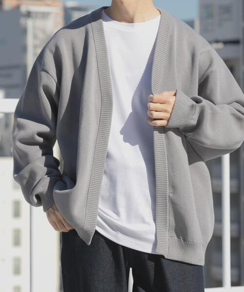 ITEMS URBANRESEARCH（アイテムズ アーバンリサーチ）の「『洗濯可/抗菌/防臭/UVカット』高機能リブニットカーディガン+インナー セット（ニット/セーター・メンズ・ブラック/ベージュ/ブルー/グレー・LARGE/MEDIUM）」の13枚目の写真