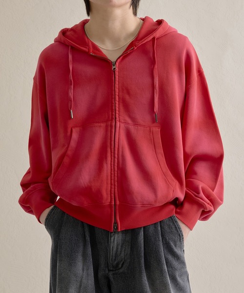 epnok（エプノック）の「ヘビーウェイトダブルジップフーディー（パーカー・メンズ・ブラック/杢グレー/ネイビー/ブラウン/レッド・SMALL/MEDIUM/LARGE）」の5枚目の写真