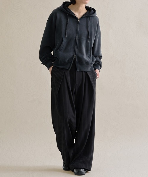 epnok（エプノック）の「ヘビーウェイトダブルジップフーディー（パーカー・メンズ・ブラック/杢グレー/ネイビー/ブラウン/レッド・SMALL/MEDIUM/LARGE）」の10枚目の写真