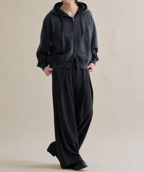 epnok（エプノック）の「ヘビーウェイトダブルジップフーディー（パーカー・メンズ・ブラック/杢グレー/ネイビー/ブラウン/レッド・SMALL/MEDIUM/LARGE）」の13枚目の写真