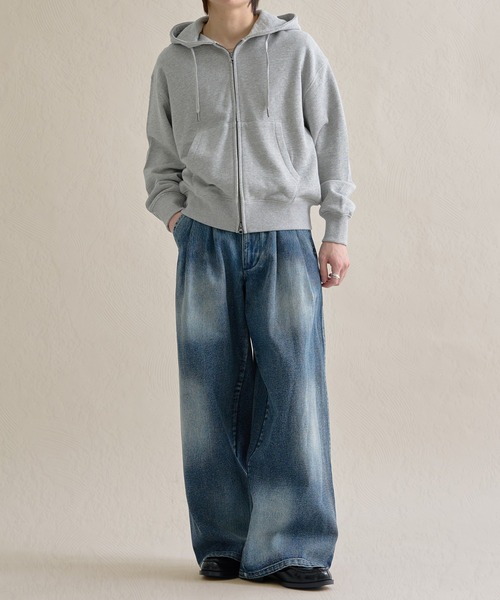 epnok（エプノック）の「ヘビーウェイトダブルジップフーディー（パーカー・メンズ・ブラック/杢グレー/ネイビー/ブラウン/レッド・SMALL/MEDIUM/LARGE）」の18枚目の写真