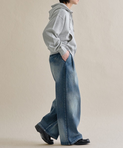 epnok（エプノック）の「ヘビーウェイトダブルジップフーディー（パーカー・メンズ・ブラック/杢グレー/ネイビー/ブラウン/レッド・SMALL/MEDIUM/LARGE）」の20枚目の写真