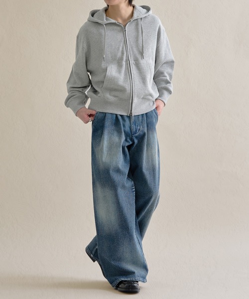 epnok（エプノック）の「ヘビーウェイトダブルジップフーディー（パーカー・メンズ・ブラック/杢グレー/ネイビー/ブラウン/レッド・SMALL/MEDIUM/LARGE）」の21枚目の写真