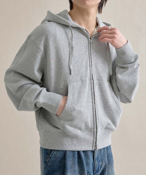 epnok（エプノック）の「ヘビーウェイトダブルジップフーディー（パーカー・メンズ・ブラック/杢グレー/ネイビー/ブラウン/レッド・SMALL/MEDIUM/LARGE）」の17枚目の写真