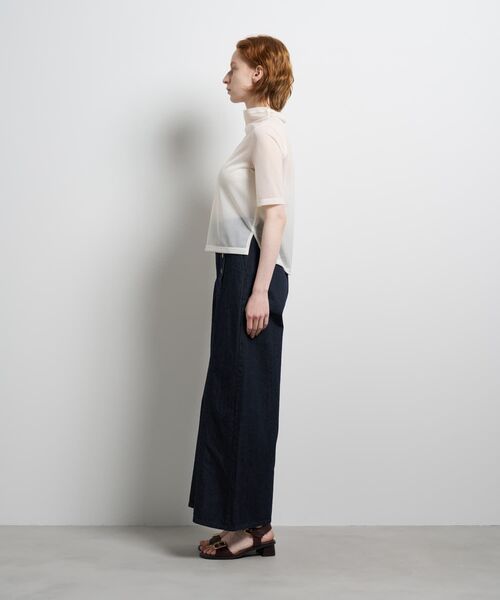 LANVIN en Bleu（ランバンオンブルー）の「シアーハーフスリーブカットソー（Tシャツ/カットソー・レディース・オフホワイト/ブルー・38）」の14枚目の写真