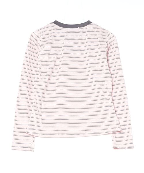 Ritzy(リッツィー)の「ネック貝殻飾りパネルボーダーロングスリーブTシャツ(Tシャツ/カットソー・レディース・ピンク・L/M)」の8枚目の写真