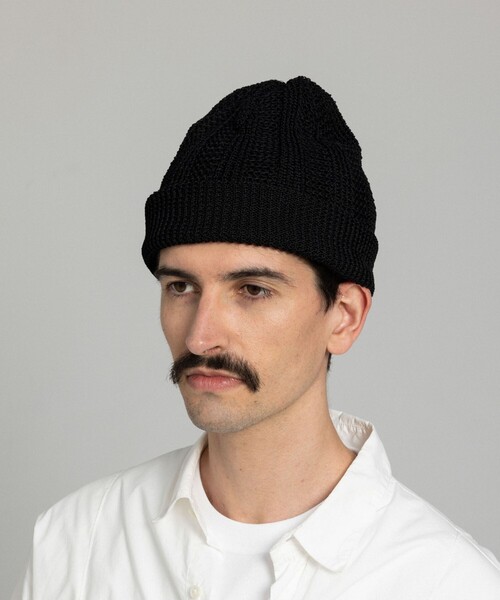 Nine Tailor（ナインテイラー）の「【Nine Tailor/ナインテーラー】Clematis Watch N-1622（ニットキャップ/ビーニー・メンズ・ベージュ系その他/ブルー系その他6/ブラック・FREE）」の2枚目の写真