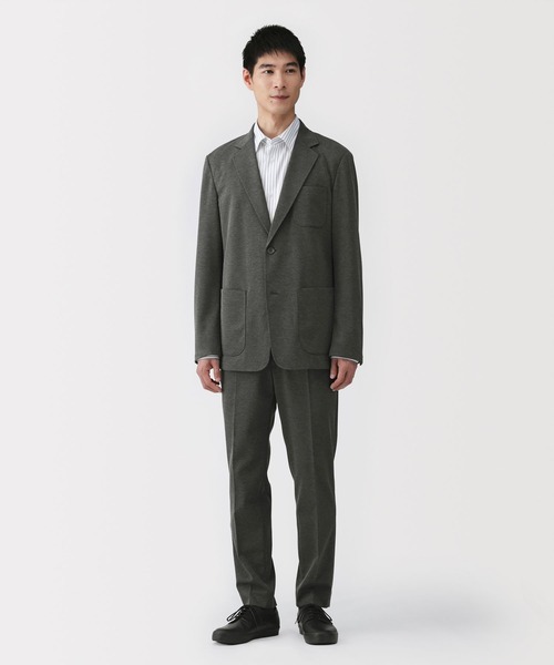 無印良品（ムジルシリョウヒン）の「紳士　ストレッチジャージージャケット（その他アウター・メンズ・ダークネイビー/ブラック/ダークグレー・S/M/L/XL）」の16枚目の写真